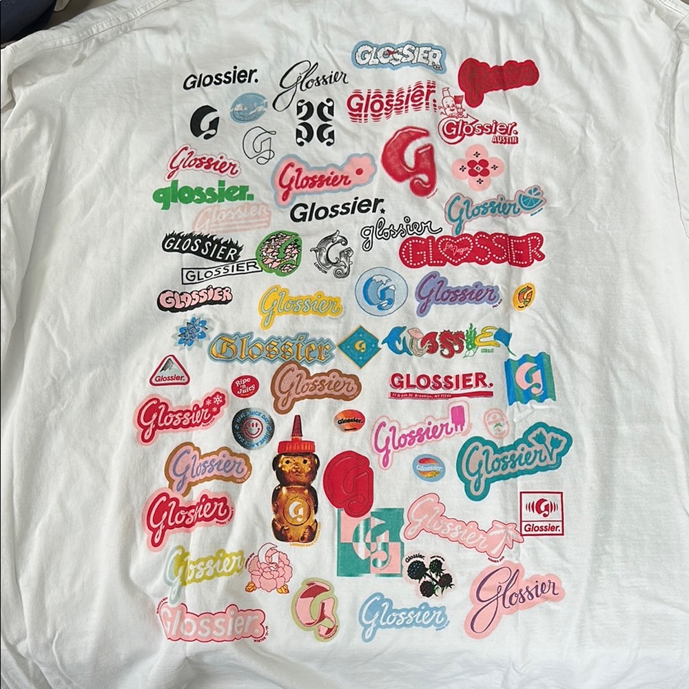 Glossier Graphic White bday T-Shirt